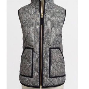 J Crew Herringbone Puffer Vest